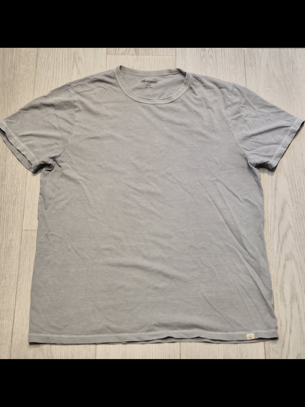 Madewell Men's Short Sleeve Crewneck Tee in Pale Teal